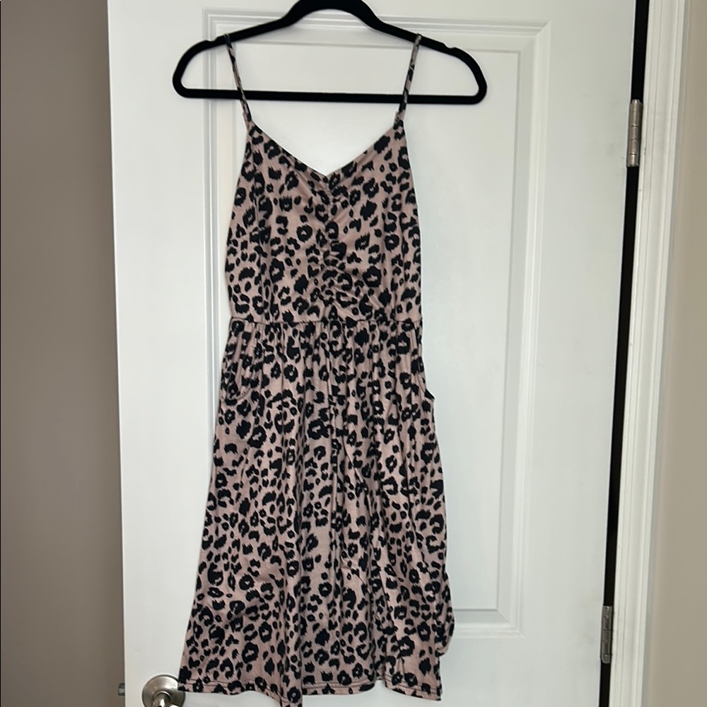 Black and Tan Mini Dress